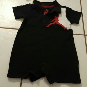 Jordan black  red and white outfit